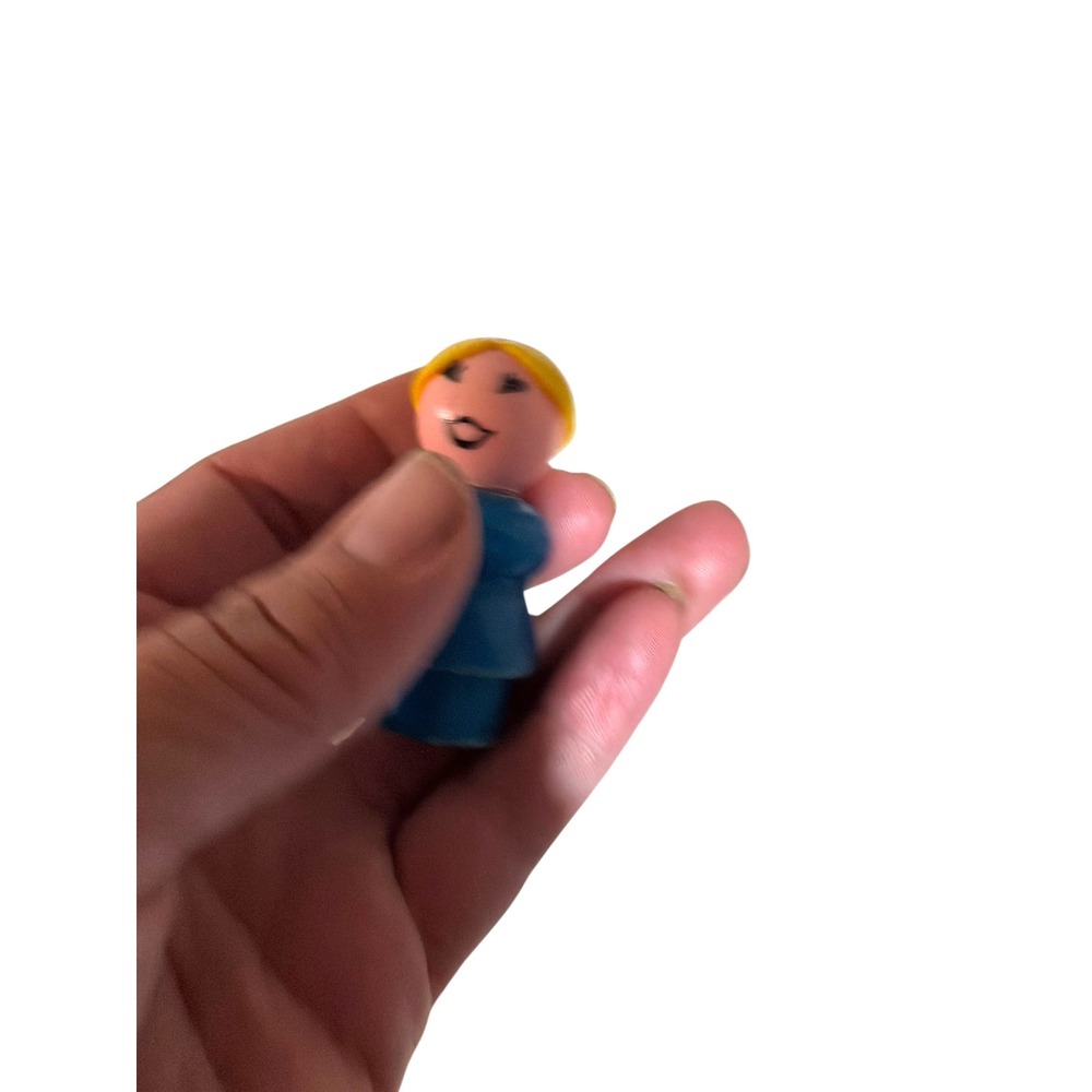 Vintage Unisex Fisher Price Little People Toy Figure OS Blue‎ Yellow